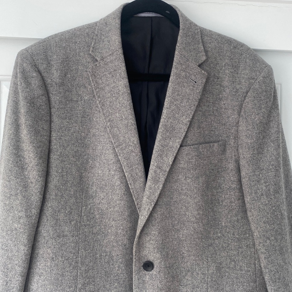 Men's Gray Wool Sport Coat - L